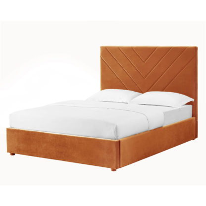 An Image of Islington Kingsize Bed - Burnt Orange