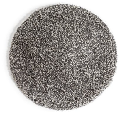 An Image of Habitat Shaggy Marl Circle Rug - 100x100cm - Charcoal