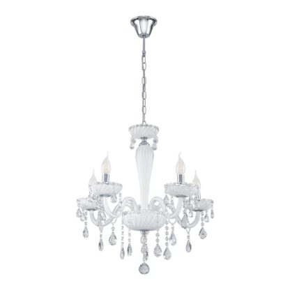 An Image of EGLO Carpento 5 Light Chandelier