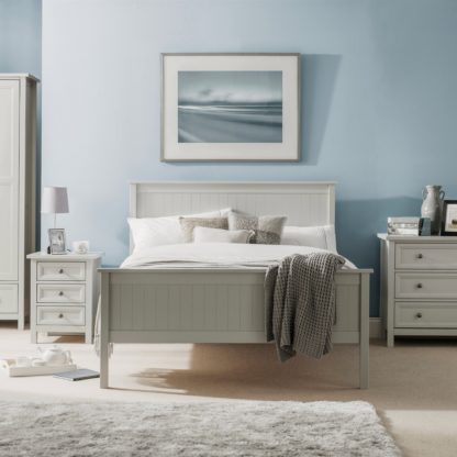 An Image of Maine Wooden Bed Frame Grey