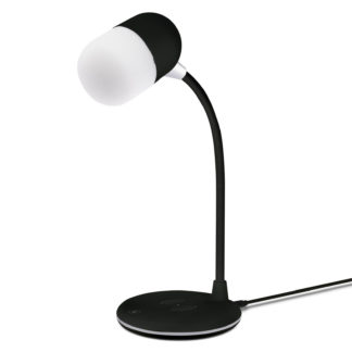 An Image of Groov-E Apollo Desk Lamp with Speaker and Wireless Charging Pad