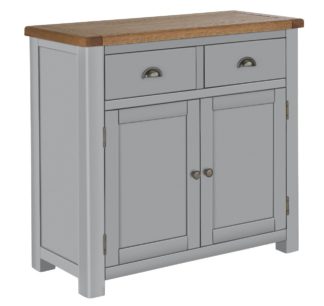 An Image of Habitat Kent 2 Door 2 Drawer Sideboard - Light Grey