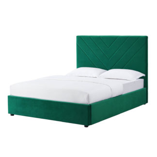 An Image of Islington Double Bed - Forest Green