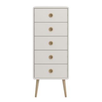 An Image of Softline 5 Drawer Tallboy White