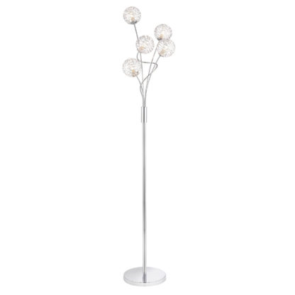 An Image of Iluka 5 Light Floor Lamp - Chrome