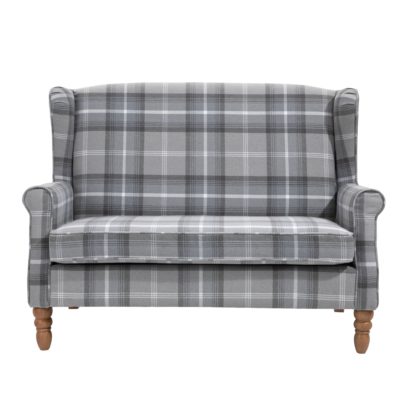 An Image of Oswald Compact 2 Seater Sofa Natural Oswald Wingback