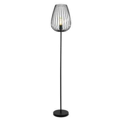 An Image of Eglo Newtown Floor Lamp - Black