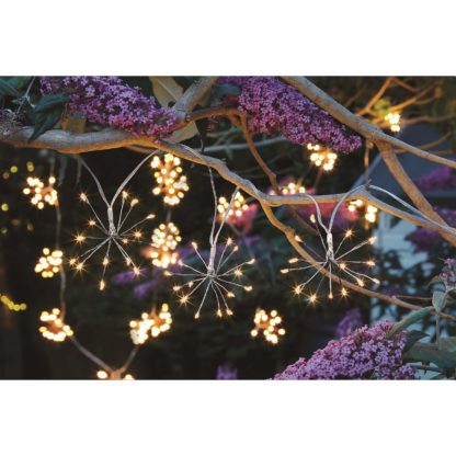 An Image of Smart Solar Starburst Lights - Set of 10