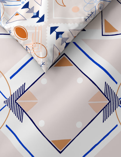 An Image of M&S Cotton Mix Geometric Bedding Set