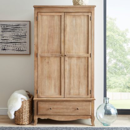 An Image of Giselle Double Wardrobe Wood (Brown)