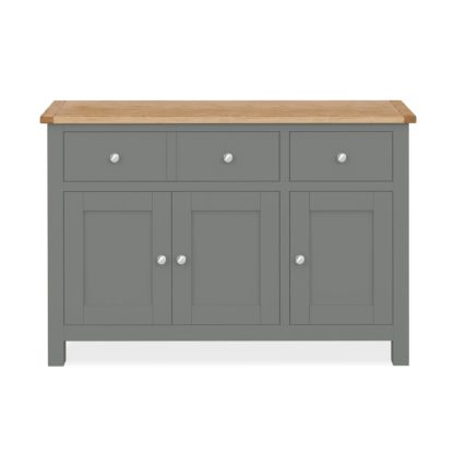 An Image of Bromley Slate Large Sideboard Grey and Brown