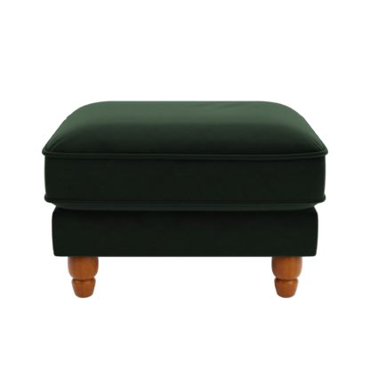 An Image of Beatrice Velvet Footstool Bottle (Green)