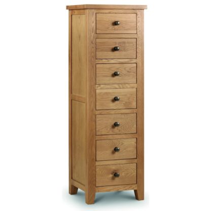 An Image of Julian Bowen Marlborough 7 Drawer Chest Natural