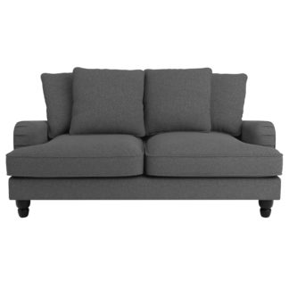 An Image of Beatrice Scatter Back Fabric 2 Seater Sofa Charcoal