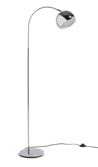 An Image of Argos Home Curva Floor Lamp - Chrome