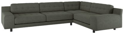 An Image of Habitat Hendricks Left Corner Fabric Chaise - Charcoal