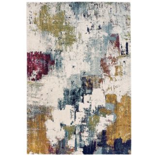 An Image of Ceres Abstract Rug, Mustard