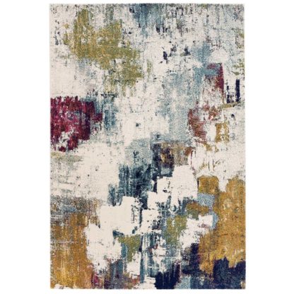 An Image of Ceres Abstract Rug, Mustard