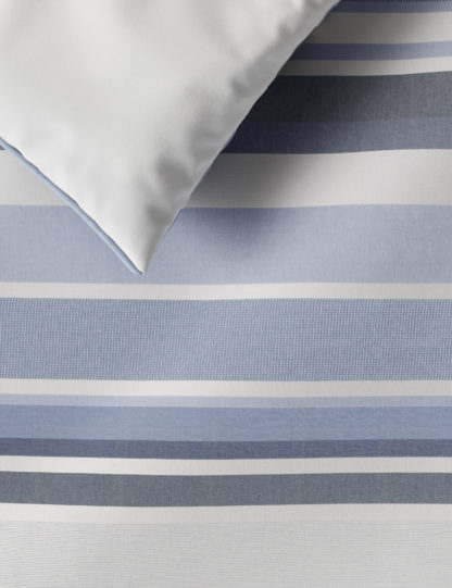 An Image of M&S Pure Cotton Striped Bedding Set