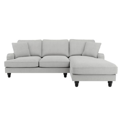 An Image of Beatrice Boucle Left Hand Corner Sofa Light Grey