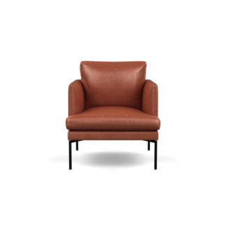 An Image of Heal's Matera Armchair Leather Stonewash Light Brown 274