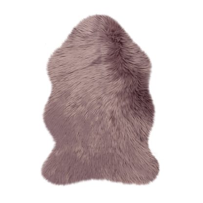 An Image of Single Pelt Faux Sheepskin Rug Grey