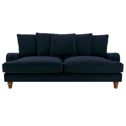 An Image of Beatrice Scatter Back Velvet 3 Seater Sofa Bed Peacock