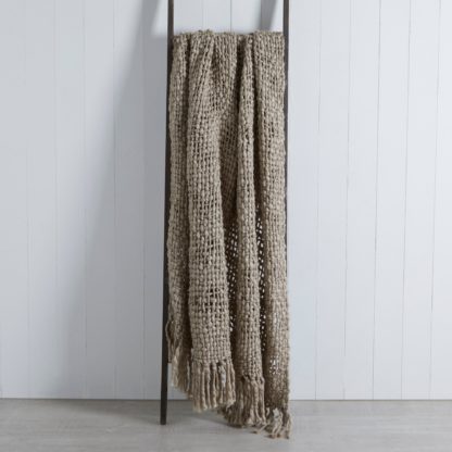 An Image of Freya Chunky Knit 130cm x 180cm Throw Blush