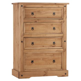 An Image of Corona 4 Drawer Chest Natural