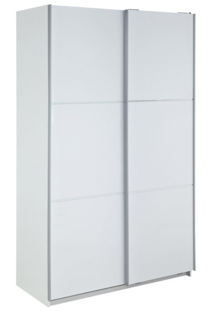 An Image of Habitat Holsted White Gloss Small Wardrobe