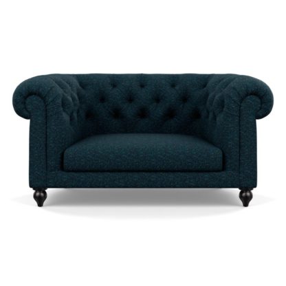 An Image of Heal's Fitzrovia Loveseat Brecon Charcoal Black Feet