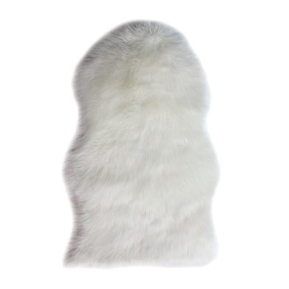 An Image of Single Pelt Faux Sheepskin Rug Grey