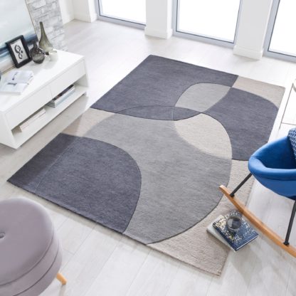 An Image of Glow Rug Yellow and Grey