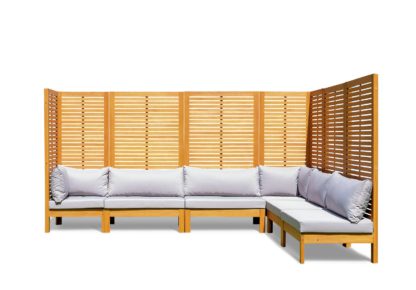 An Image of Habitat Samoa Modular Corner Sofa Set - Light Wood