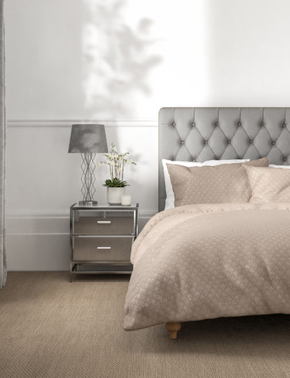 An Image of M&S Cotton Mix Textured Metallic Bedding Set