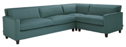 An Image of Habitat Chester Left Corner Fabric Sofa - Teal