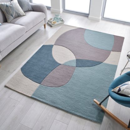 An Image of Glow Rug Yellow and Grey