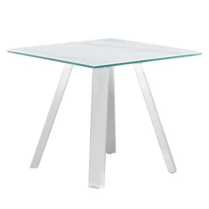 An Image of Ginostra Lamp Table, White Marble