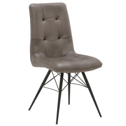 An Image of Hix Upholstered Dining Chair, Grey