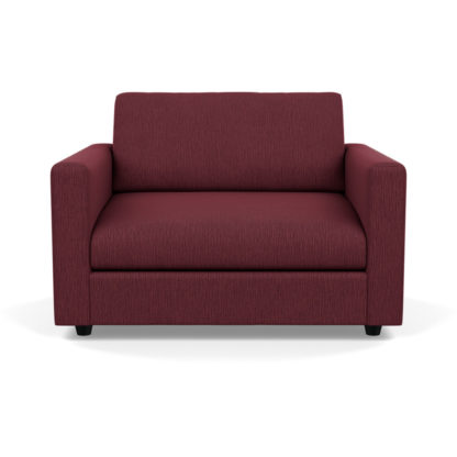 An Image of Heal's Nimbus II Loveseat Brushed Cotton Cadet Black Feet