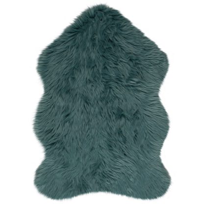 An Image of Single Pelt Faux Sheepskin Rug Grey