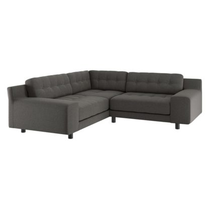 An Image of Habitat Hendricks Right Corner Wool Chaise - Charcoal