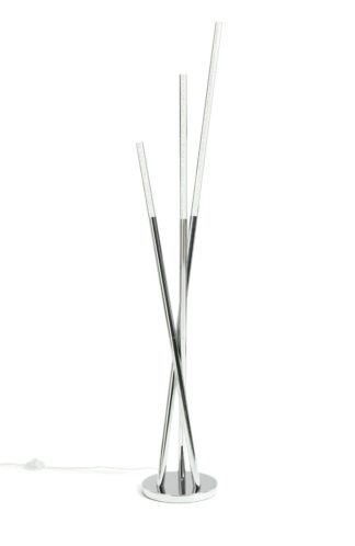 An Image of Argos Home Bubble 3 Light Floor Lamp - Chrome