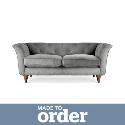 An Image of Jaipur 2 Seater Sofa Brushed Plain Fabric Brushed Plain Cobalt