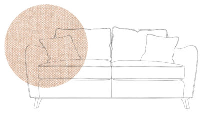 An Image of Heal's Ravello 3 Seater Sofa Broad Weave Lagoon Natural