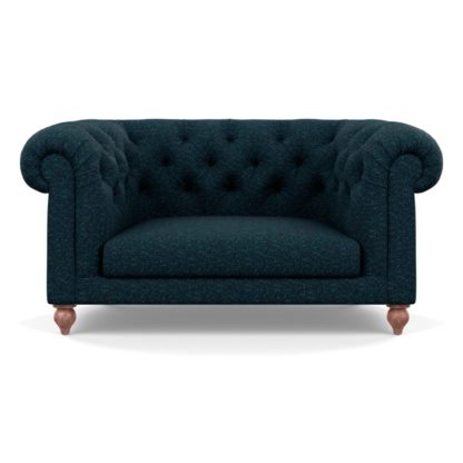 An Image of Heal's Fitzrovia Loveseat Brecon Charcoal Black Feet