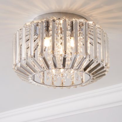 An Image of Chantilly Flush Ceiling Fitting Chrome