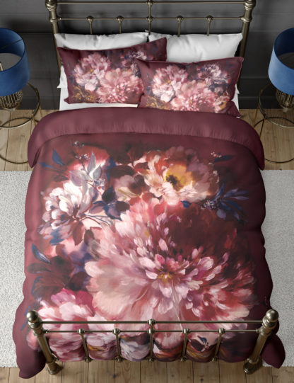 An Image of M&S Pure Cotton Floral Bedding Set