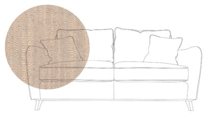 An Image of Heal's Ravello 3 Seater Sofa Broad Weave Lagoon Natural