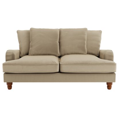 An Image of Beatrice Velvet Scatter Back 2 Seater Sofa Bottle (Green)